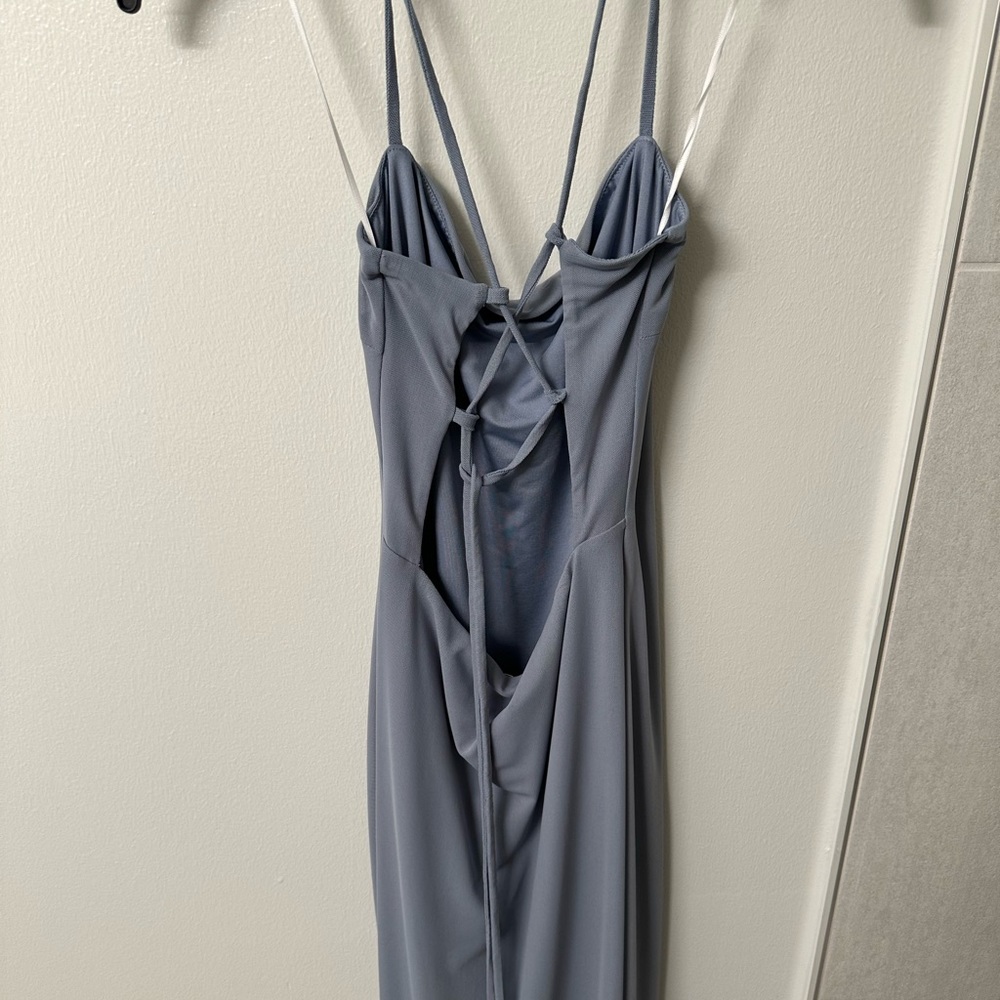 Hello Molly Inhaling Confidence Blue Midi Dress - Picture 4 of 6
